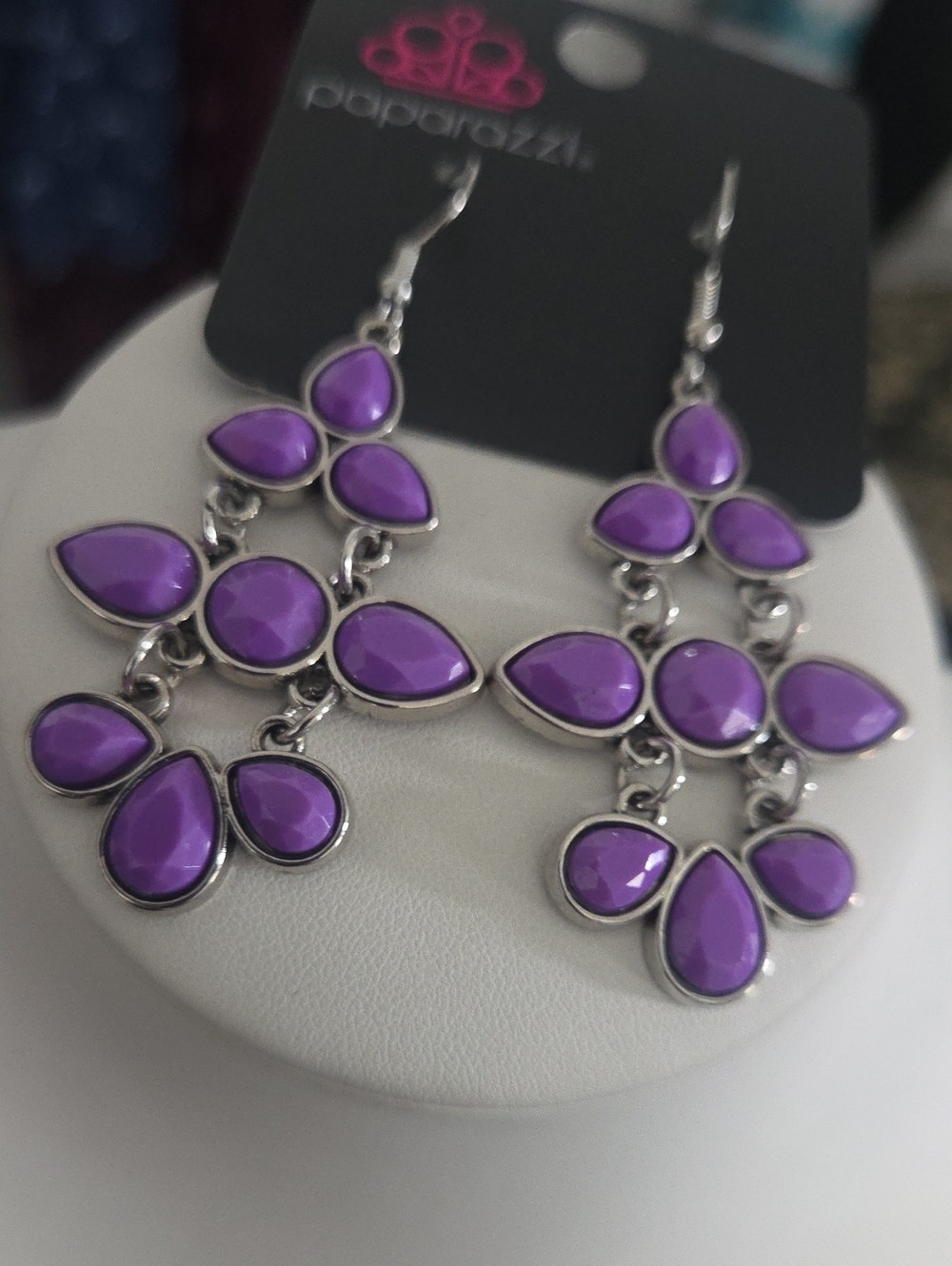 Paparazzi Purple Dangle Earrings NWT